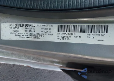 2014 Dodge Avenger Se from USA, damaged, VIN 1C3CDZAG9EN133159